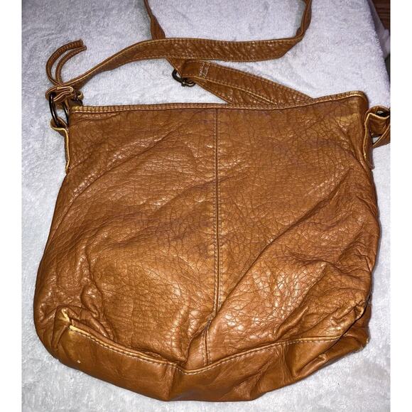 Wall Flower Southwestern Design Crossbody Purse Brown Shoulder Strap Medium - Picture 4 of 11